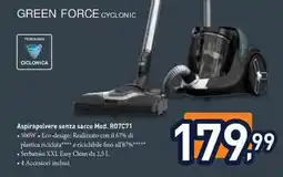 Unieuro Rowenta green force cyclonic Aspirapolvere senza sacco Mod. R07C71 offerta