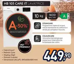Unieuro Hotpoint ARISTON HB 103 CARE IT LAVATRICE offerta