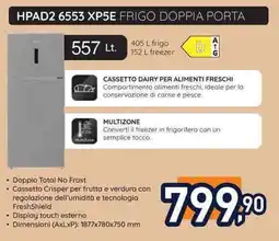 Unieuro Hotpoint ARISTON HPAD2 6553 XP5E FRIGO DOPPIA PORTA offerta