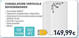 Unieuro Electroline CONGELATORE VERTICALE SDFE08SM3WEO offerta