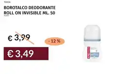 Prezzemolo e Vitale Borotalco deodorante roll on invisible offerta