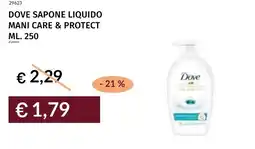 Prezzemolo e Vitale Dove sapone liquido mani care & protect offerta
