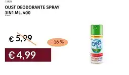 Prezzemolo e Vitale Oust deodorante spray 3in1 offerta