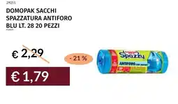 Prezzemolo e Vitale Domopak sacchi spazzatura antiforo blu offerta