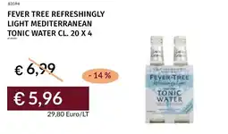 Prezzemolo e Vitale Fever tree refreshingly light mediterranean tonic water offerta