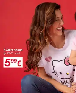 KiK T-Shirt donna tg. XS-XL, cad. offerta