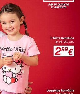 KiK T-Shirt bambina tg. 98-122, cad. offerta