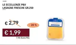 Prezzemolo e Vitale Le eccellenze p&v lasagne fresche offerta
