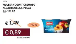 Prezzemolo e Vitale Muller yogurt cremoso all'albicocca e pesca offerta