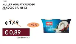 Prezzemolo e Vitale Muller yogurt cremoso al cocco offerta