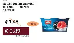 Prezzemolo e Vitale Muller yogurt cremoso alle more e lampone offerta