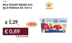 Prezzemolo e Vitale Mila yogurt magro 0,1% alla fragola offerta
