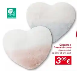 KiK Cuscino a forma di cuore diversi colori, ca., cad. offerta
