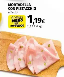 Ipercoop Mortadella con pistacchio offerta