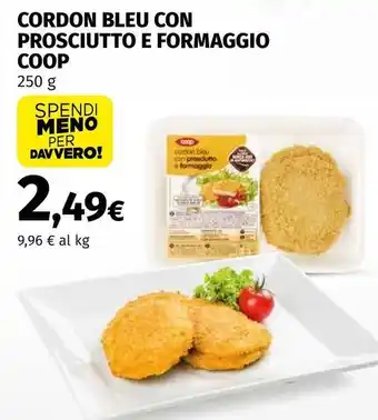 Cordon bleu con prosciutto e formaggio COOP