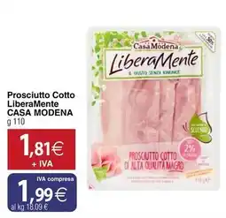 Docks Cash&Carry Prosciutto Cotto LiberaMente CASA MODENA offerta