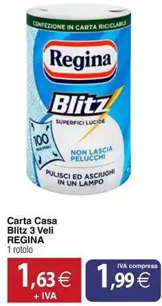 Docks Cash&Carry Carta Casa Blitz 3 Veli REGINA offerta
