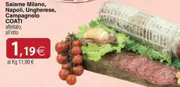 Docks Cash&Carry Salame Milano, Napoli, Ungherese, Campagnolo COATI offerta