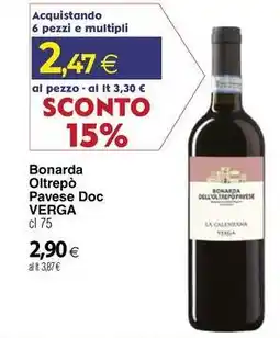 Docks Cash&Carry Bonarda Oltrepò Pavese Doc VERGA offerta