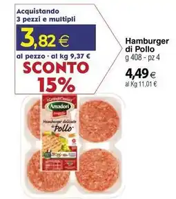 Docks Cash&Carry Hamburger di Pollo offerta