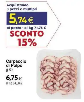 Docks Cash&Carry Carpaccio di Polpo offerta