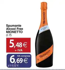 Docks Cash&Carry Spumante Alcool Free MIONETTO offerta