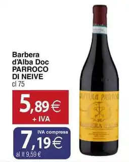 Docks Cash&Carry Barbera d'Alba Doc PARROCO DI NEIVE offerta