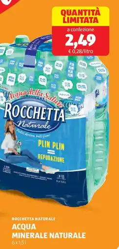 ALDI Rocchetta naturale acqua minerale naturale offerta
