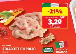 ALDI Il podere straccetti di pollo offerta
