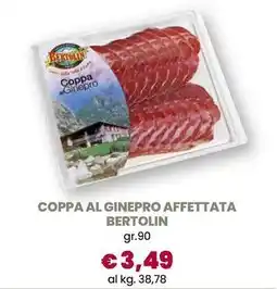 Galassia Coppa al ginepro affettata bertolin offerta