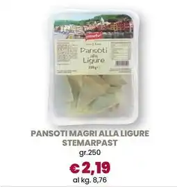 Galassia Pansoti magri alla ligure stemarpast offerta