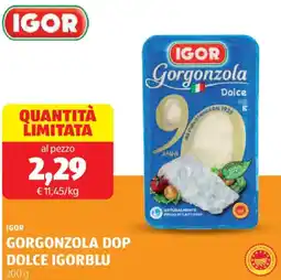 ALDI Igor gorgonzola dop dolce igorblu offerta