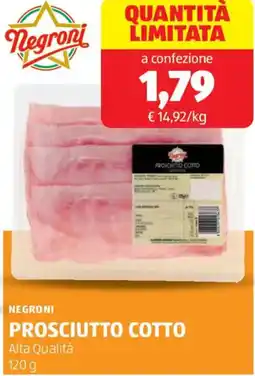 ALDI Negroni prosciutto cotto offerta