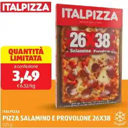 ALDI Italpizza pizza salamino e provolone 26x38 offerta