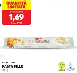 ALDI Backetteria pasta fillo offerta