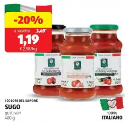 ALDI I colori del sapore sugo offerta