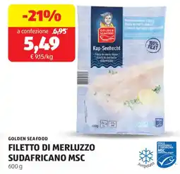 ALDI Golden seafood filetto di merluzzo sudafricano MSC offerta