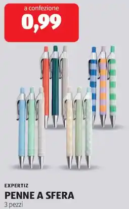 ALDI Expertiz penne a sfera 3 pezzi offerta