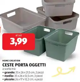 ALDI Home creation ceste porta oggetti offerta
