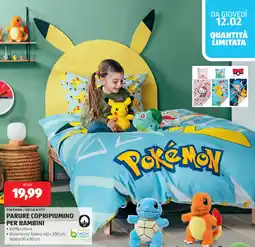 ALDI Pokémon / hello kitty parure copripiumino per bambini offerta