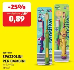 ALDI Dentofit spazzolini per bambini offerta