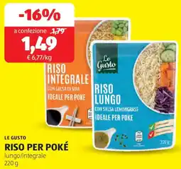 ALDI Le gusto riso per poké offerta