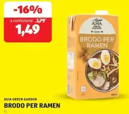ALDI Asia green garden brodo per ramen offerta
