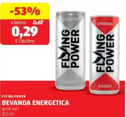 ALDI Flying power bevanda energetica offerta
