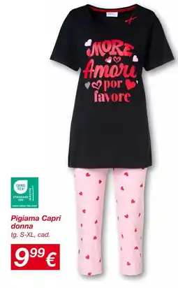 KiK Pigiama Capri donna offerta