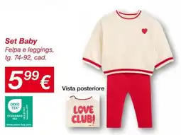 KiK Set Baby Felpa e leggings offerta