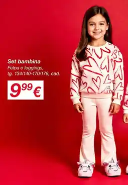 KiK Set bambina Felpa e leggings offerta