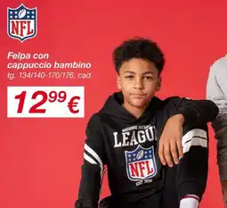 KiK NFL Felpa con cappuccio bambino offerta