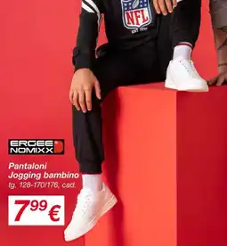 KiK ERGEE NOMIXX Pantaloni Jogging bambino offerta