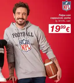 KiK NFL Felpa con cappuccio uomo offerta